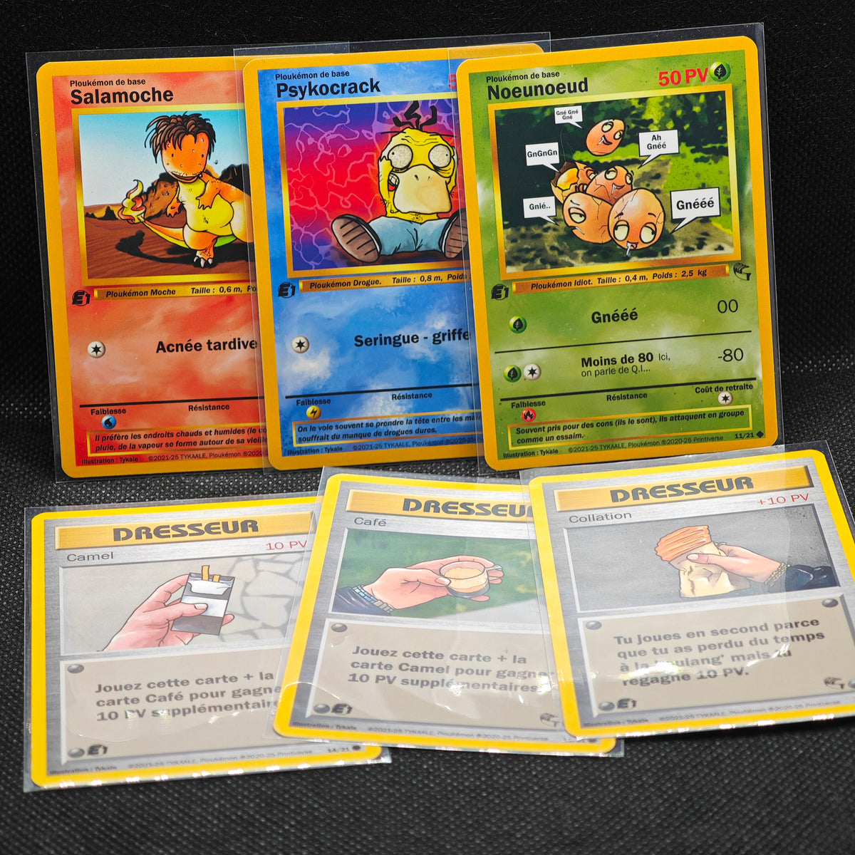 Lot de 6 cartes Ploukémon de la série Gym