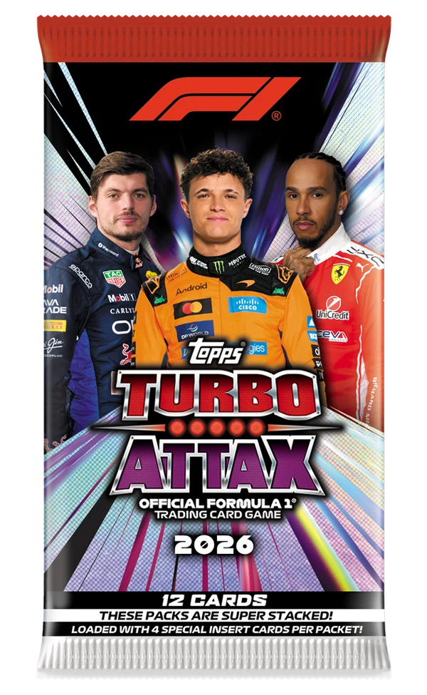 Display 24 boosters Topps F1 Turbo attax 26/27