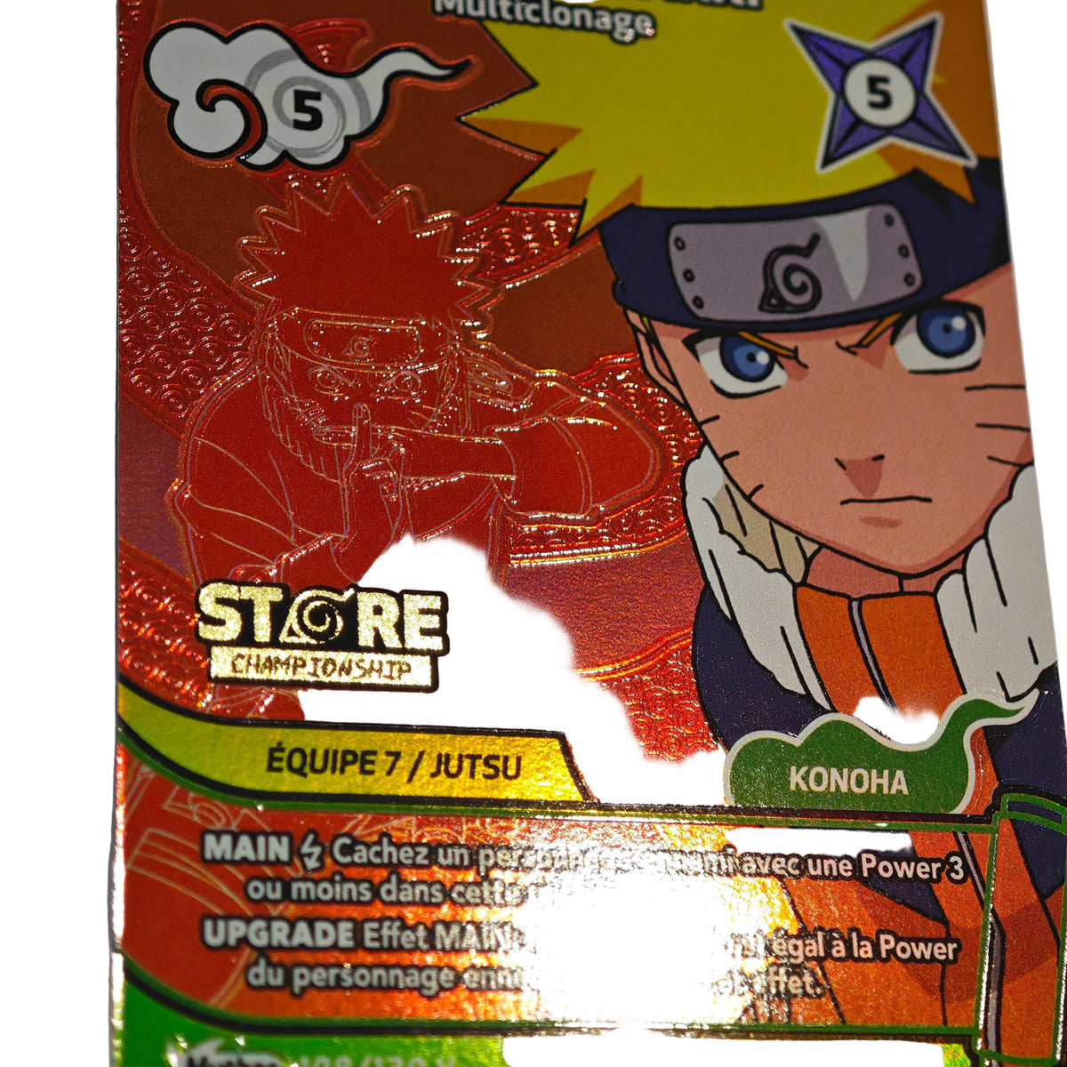 Naruto Uzumaki Store Championship Promo Stamp 108/130 V Naruto Mythos FR