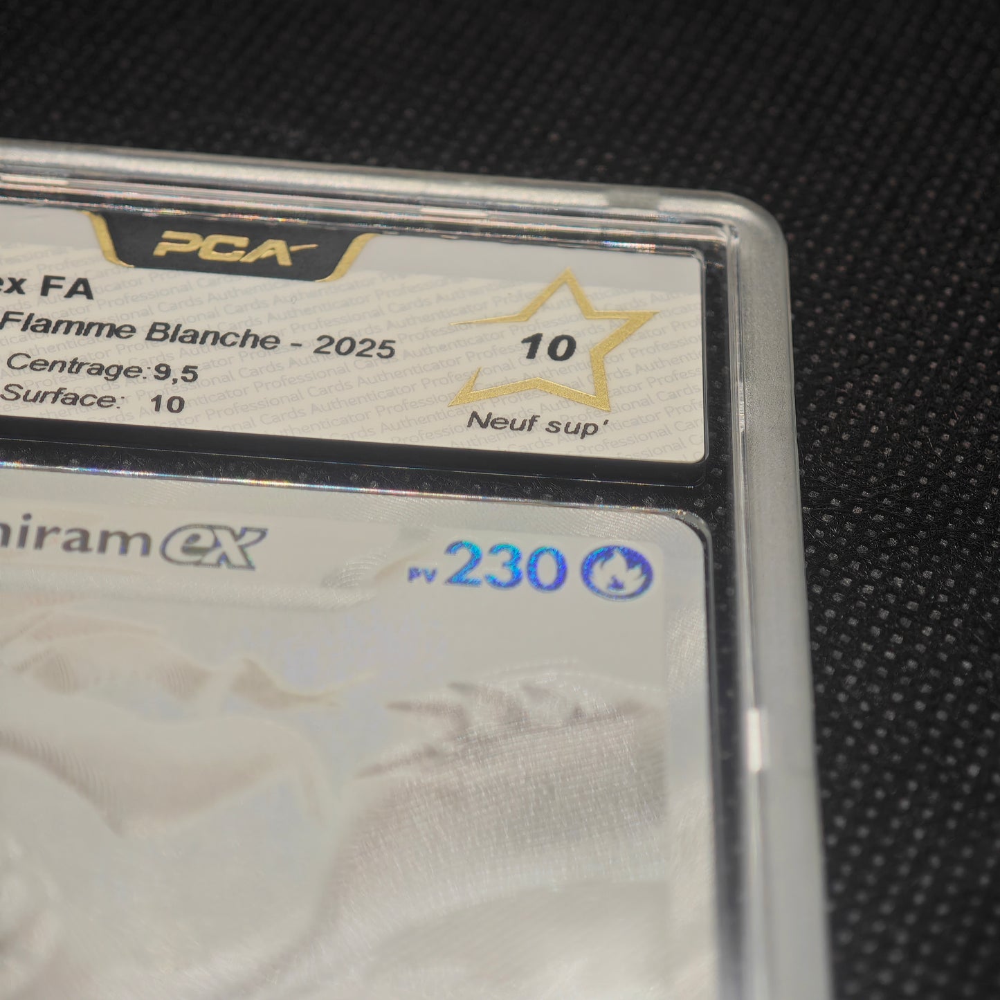 Carte gradée Reshiram blanc ex FA EV10.5 WHT FR PCA 10 173/086