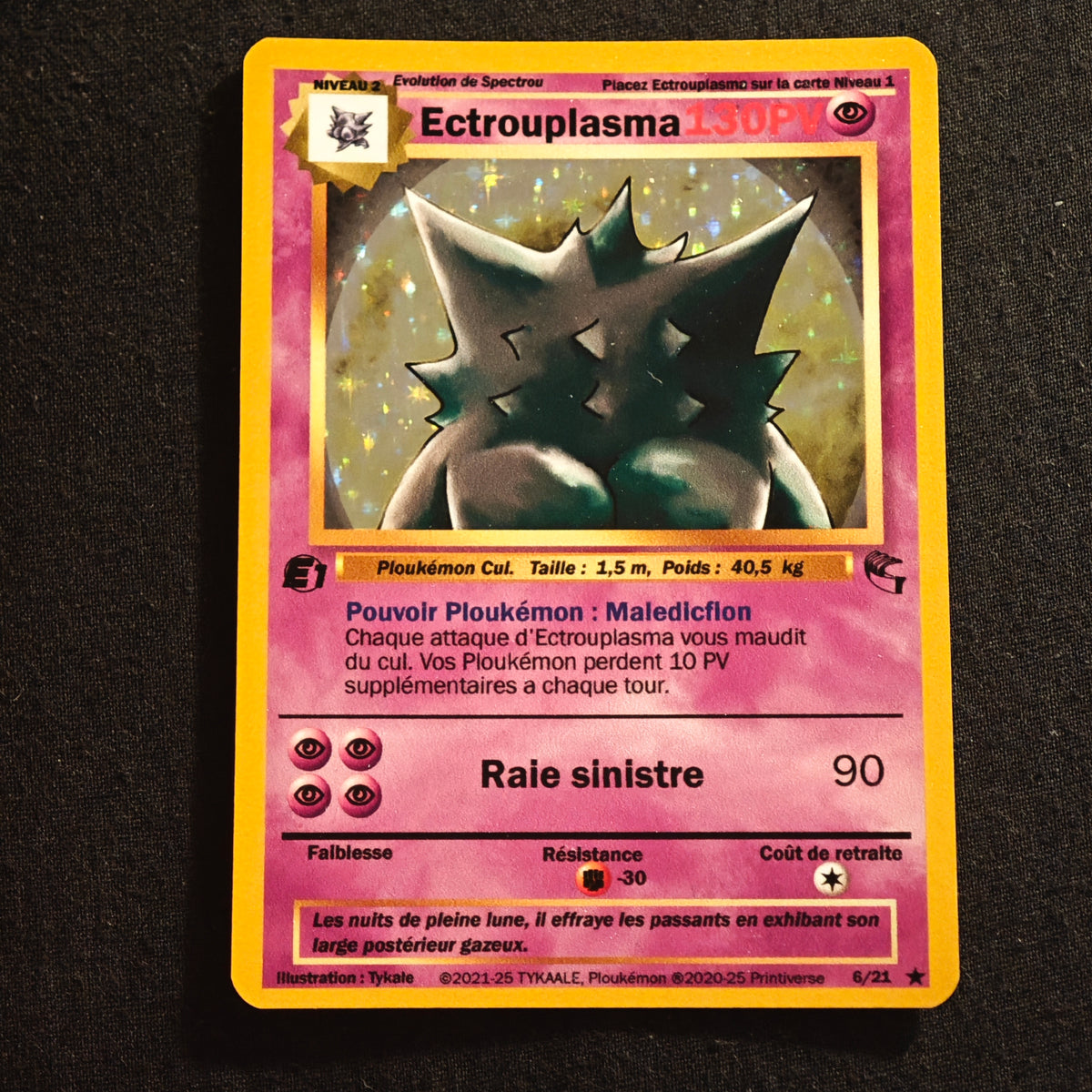 Carte holographique Ploukémon Ectrouplasma 6/21 rare