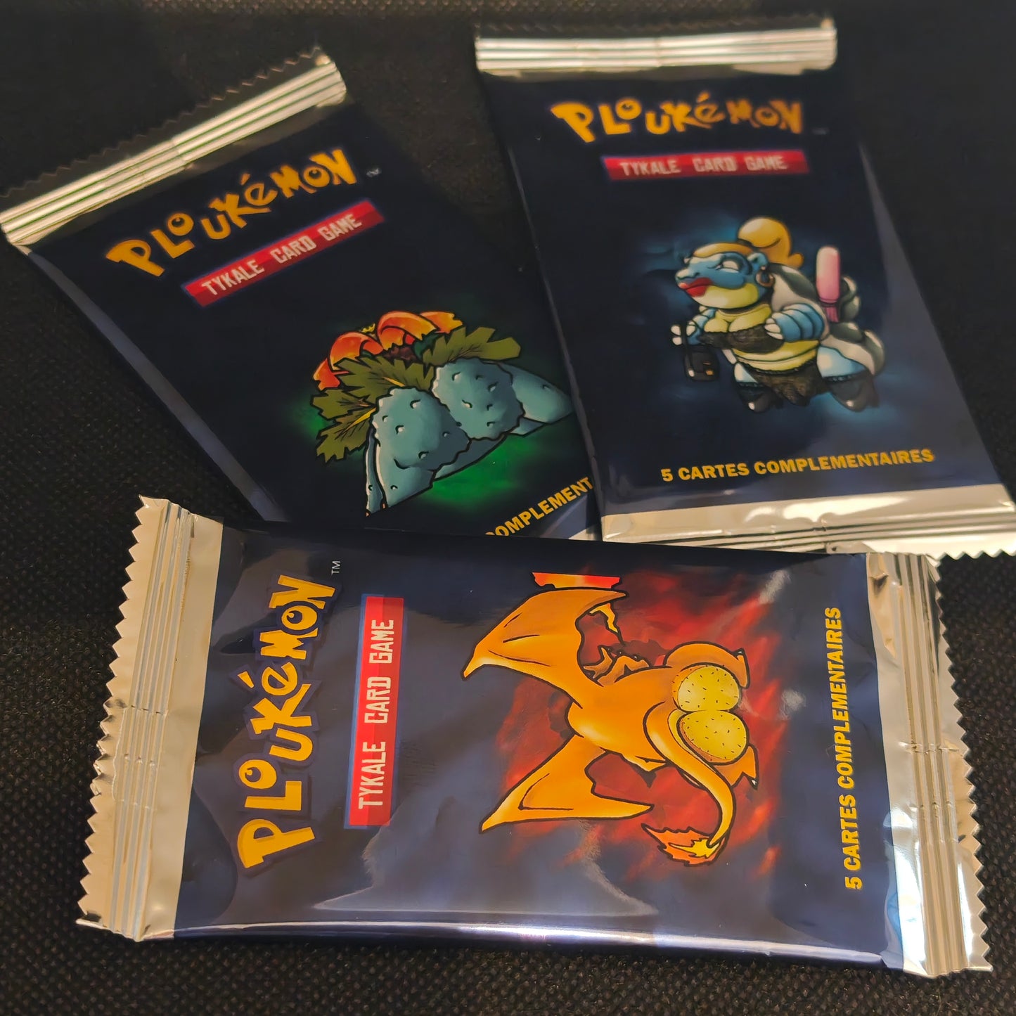 Artset de 3 boosters Ploukémon Légers Set de base ed2