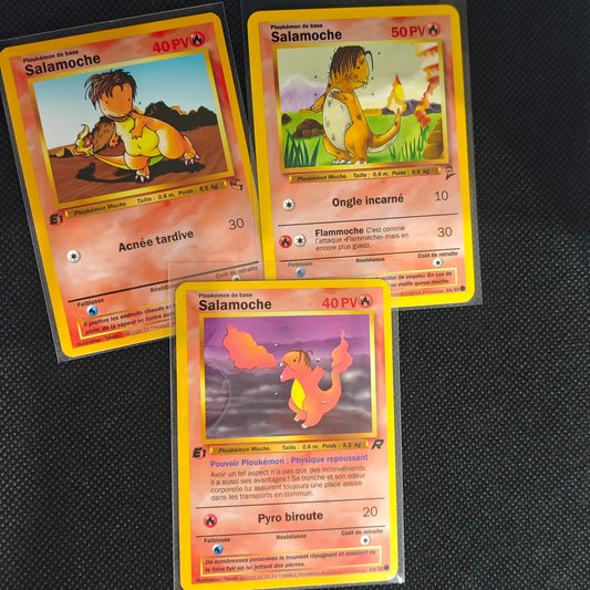 Lot de 3 cartes Ploukémon Salamoche
