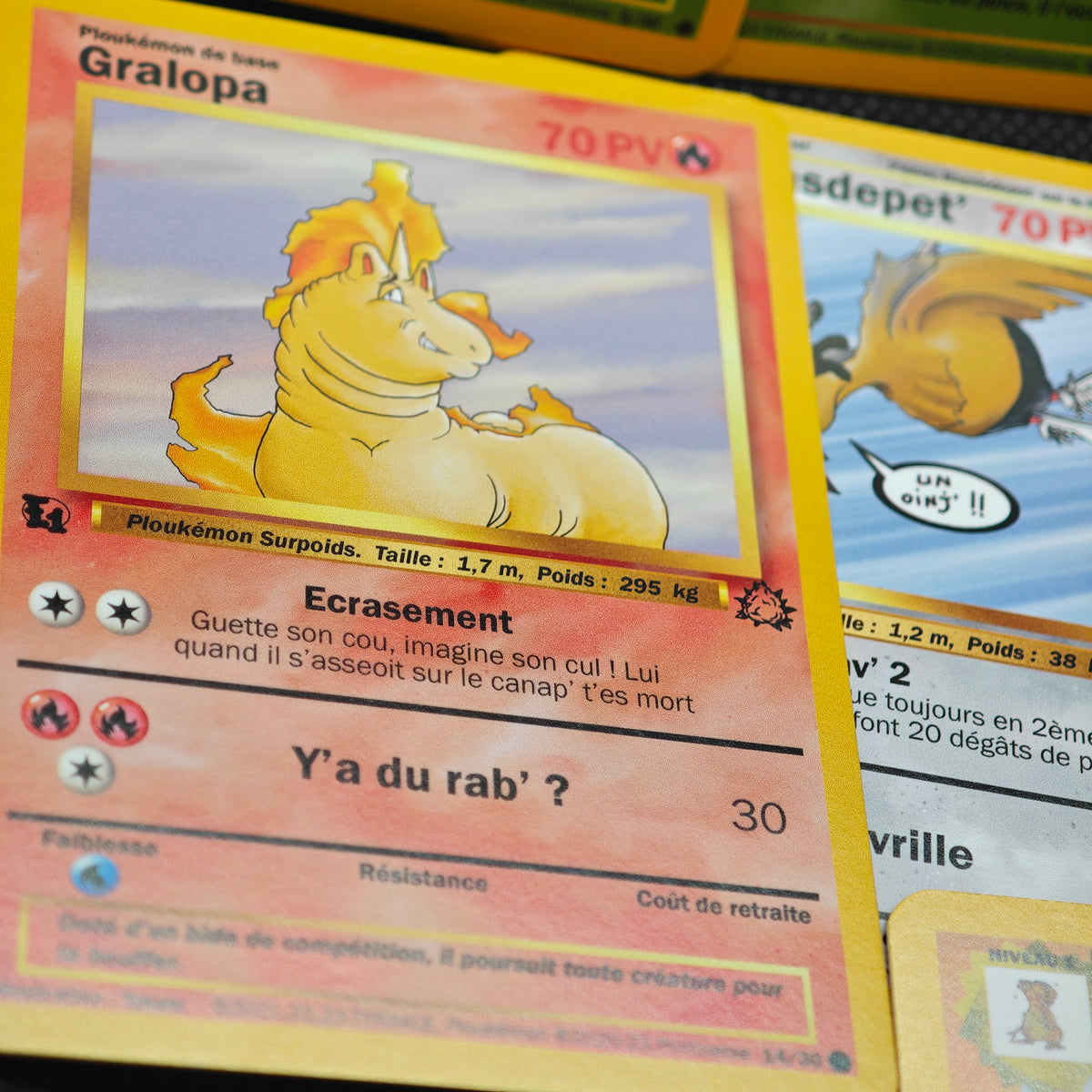 Lot de 9 cartes Ploukémon de la série Fleur ed1