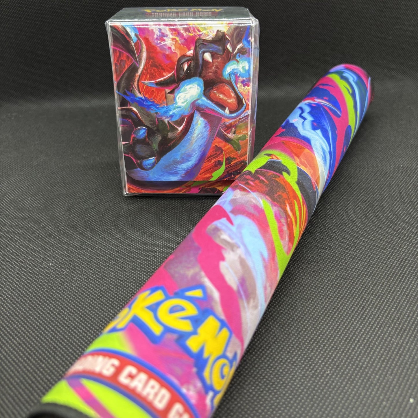 Charizard playmat + UPC ME02 deck box
