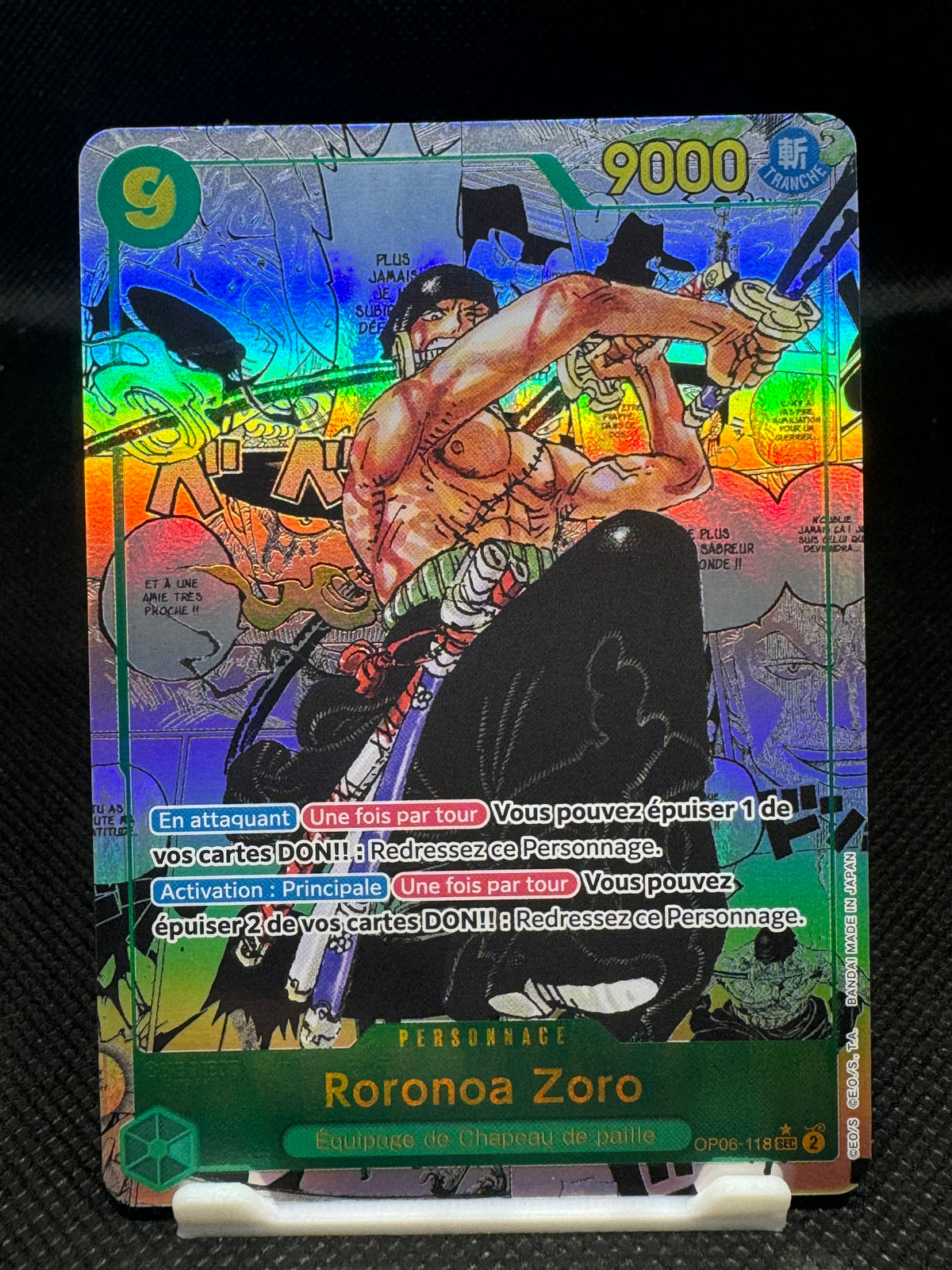 Carte One Piece Zoro manga (op06-118) (prb01 godpack fr)