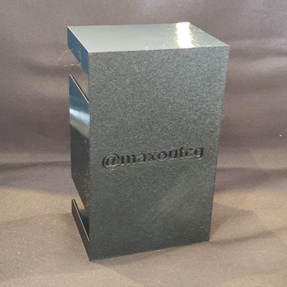Distributeur sleeves et toploader de bureau noir V4  [3D by @maxoutcg]