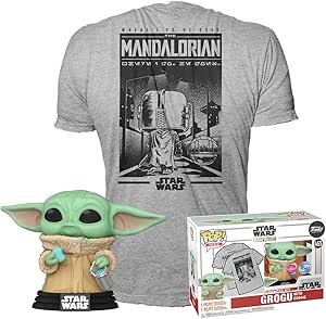 Pop & Tee | Star Wars | Grogu W/cookie | Taille M Pop Flocked exclu [Occasion]