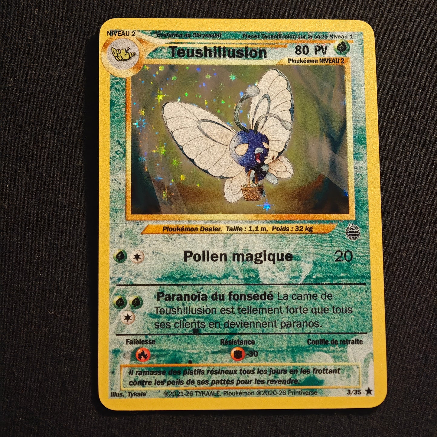 Carte holographique Ploukémon Teushilusion 3/35 rare