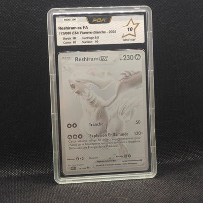 Carte gradée Reshiram blanc ex FA EV10.5 WHT FR PCA 10 173/086