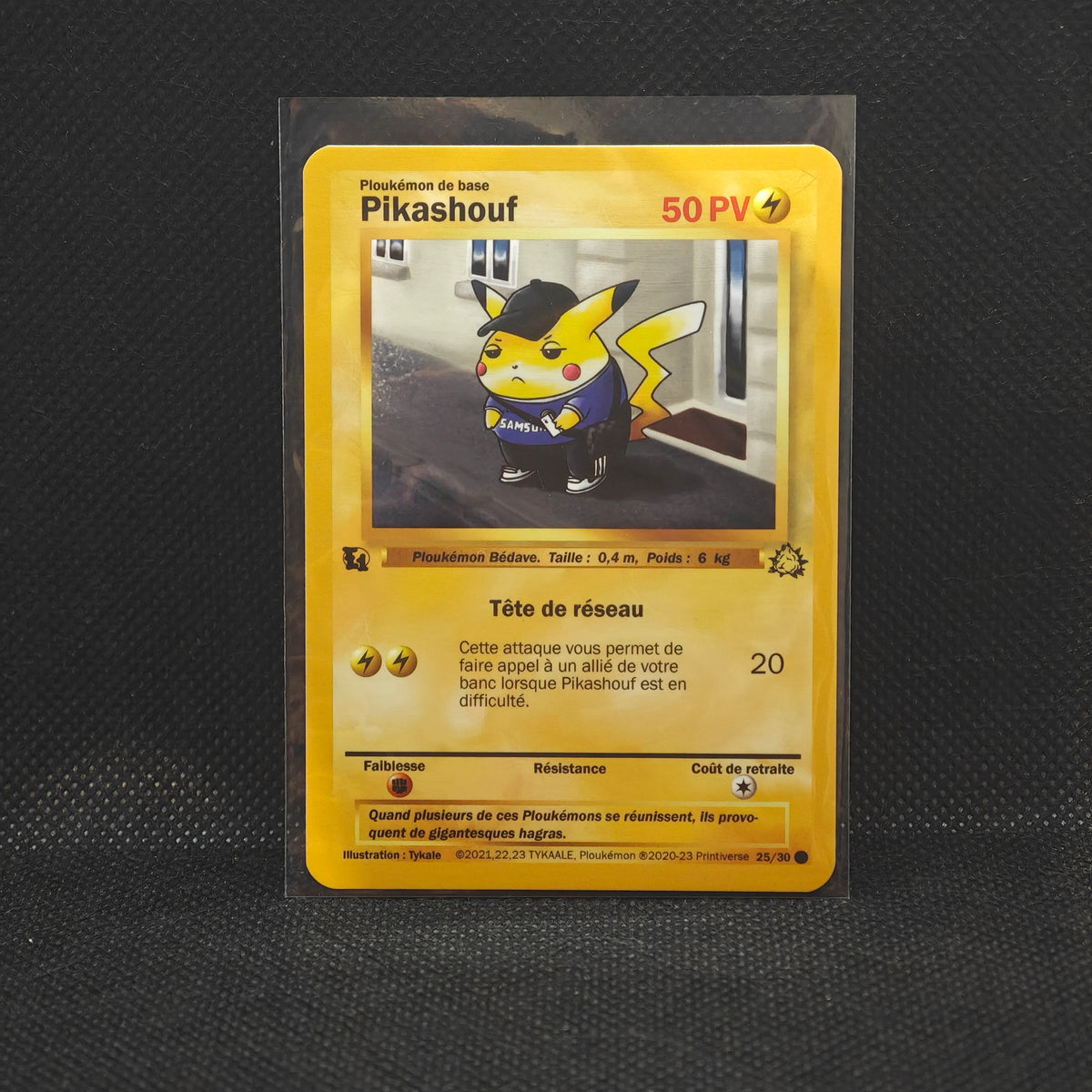 Carte Ploukémon Pikashouf Fleur ed 1 25/30