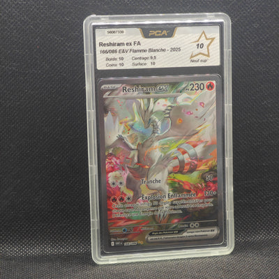 Carte gradée Reshiram ex FA EV10.5 WHT FR PCA 10 166/086