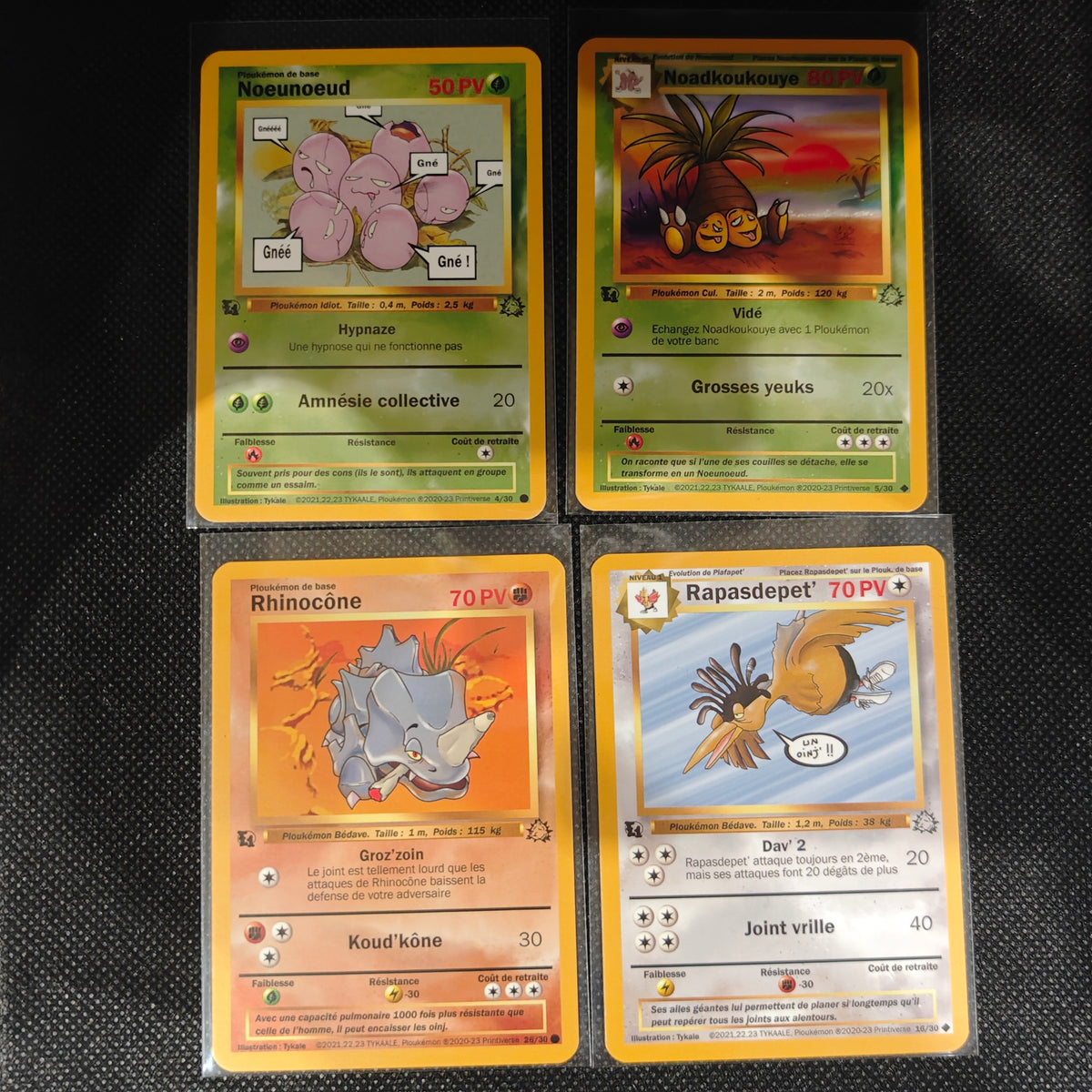 Lot au choix de 4 ou 5 cartes ploukémon