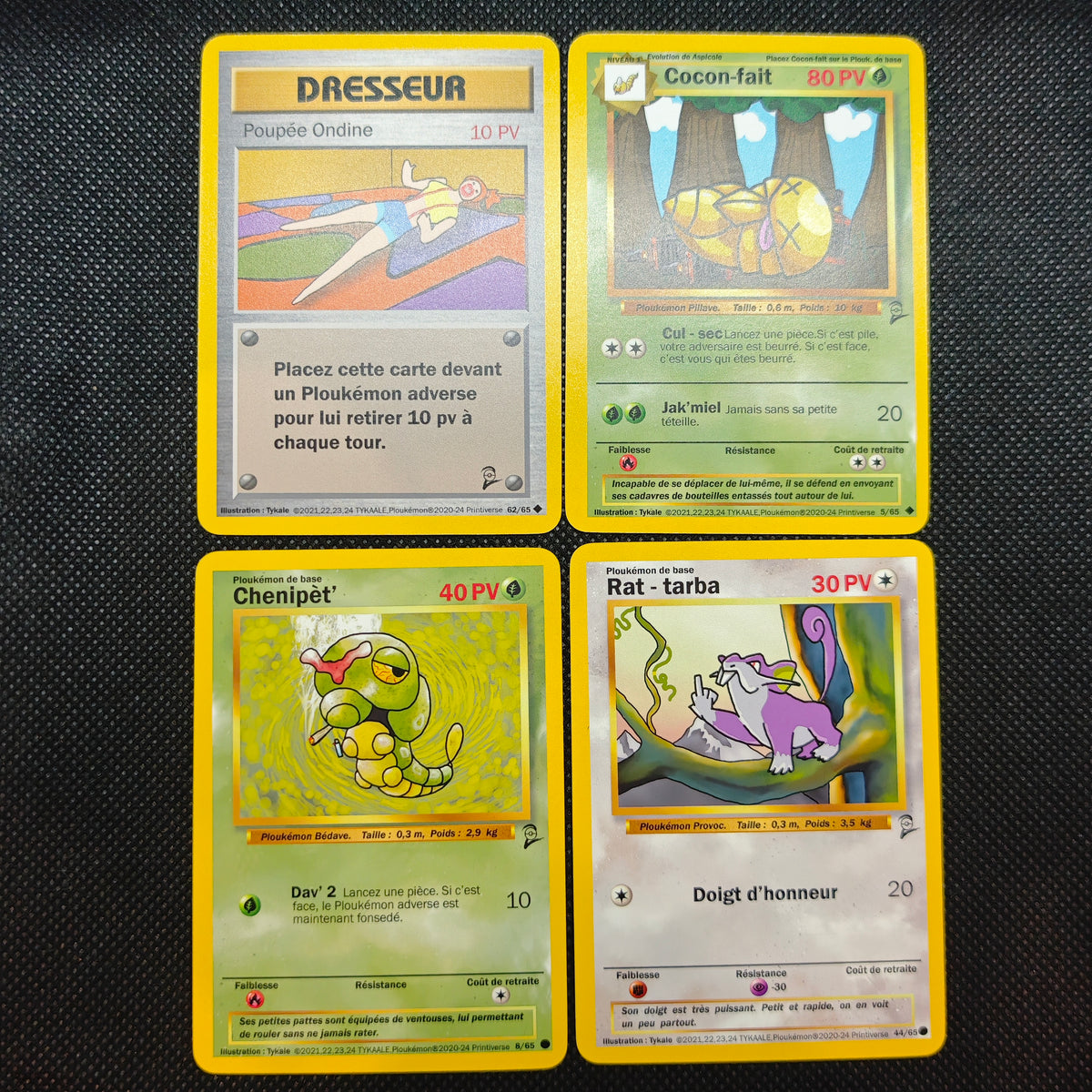 Lot au choix de 4 ou 5 cartes ploukémon