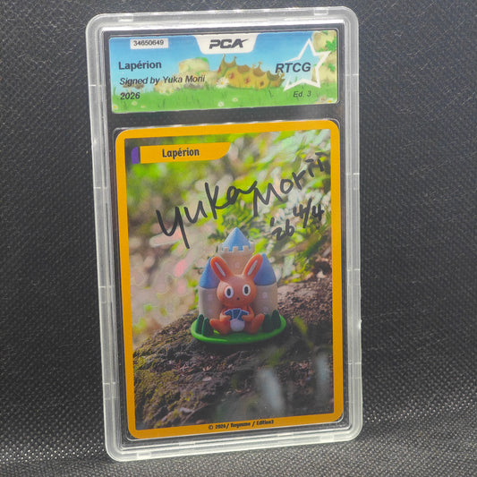 Carte gradée PCA Lapérion signed by Yuka Morii RTCG