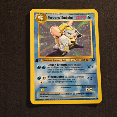 Carte holographique Ploukémon Tortrans' Eméché rocket ed 17/30 rare
