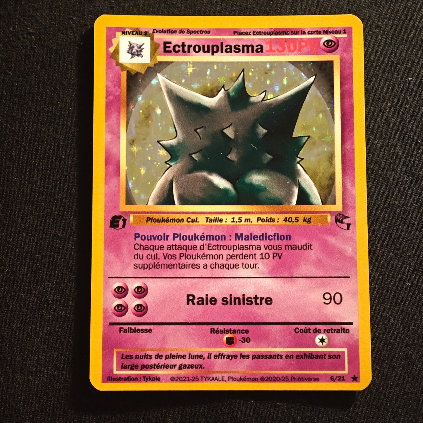 Carte holographique Ploukémon Ectrouplasma 6/21 rare