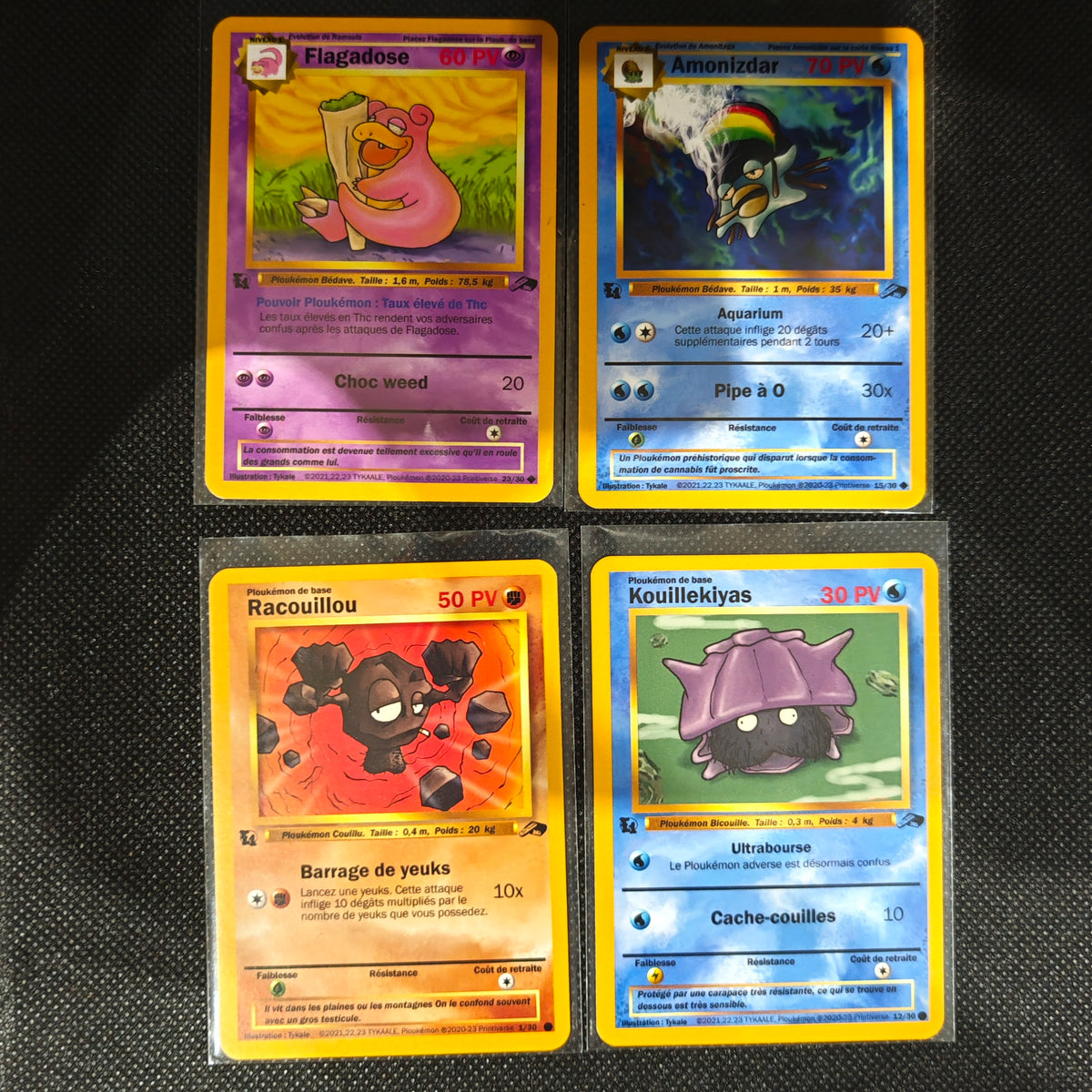 Lot au choix de 4 ou 5 cartes ploukémon