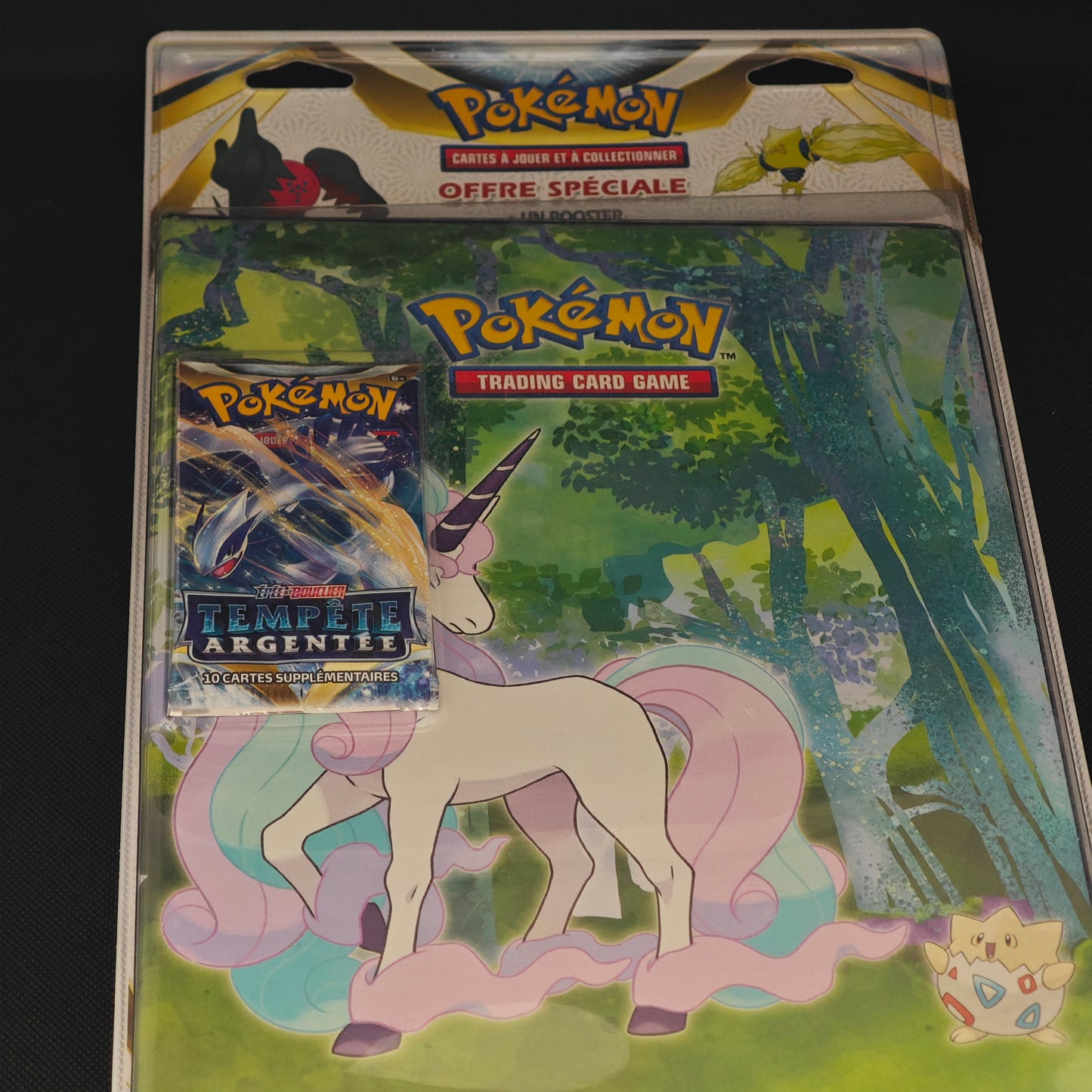 Classeur portfolio Ponyta avec booster Lugia EB12 Tempête Argentée
