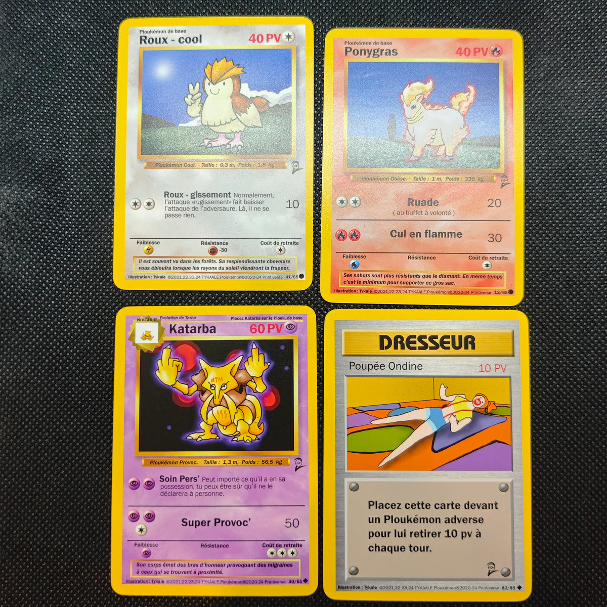 Lot au choix de 4 ou 5 cartes ploukémon
