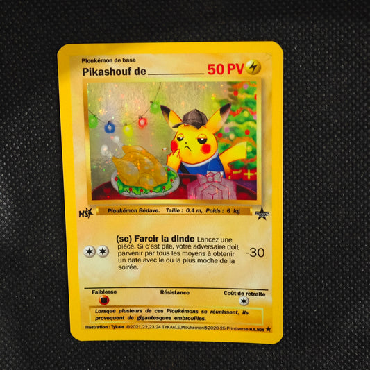 Carte holographique Ploukémon Promo Pikashouf de ____ (anniversaire)