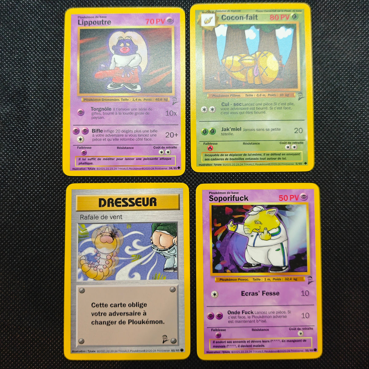 Lot au choix de 4 ou 5 cartes ploukémon