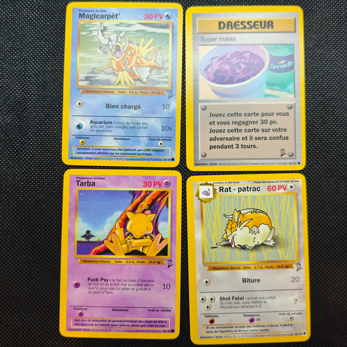 Lot au choix de 4 ou 5 cartes ploukémon