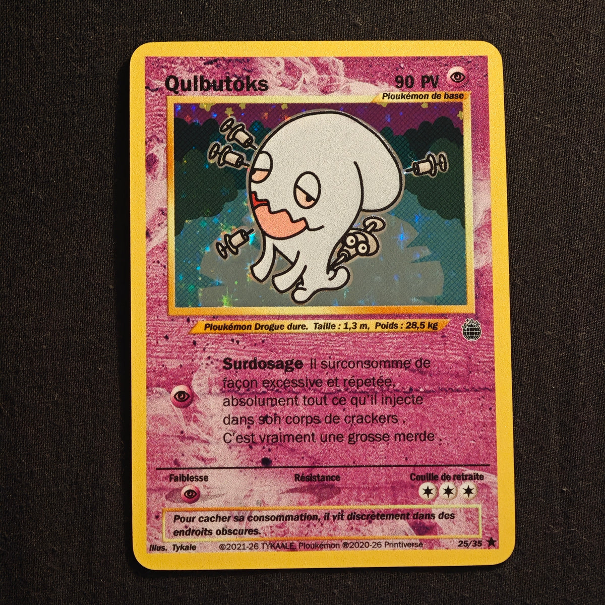 Carte holographique Ploukémon Qulbutoks 25/35 rare