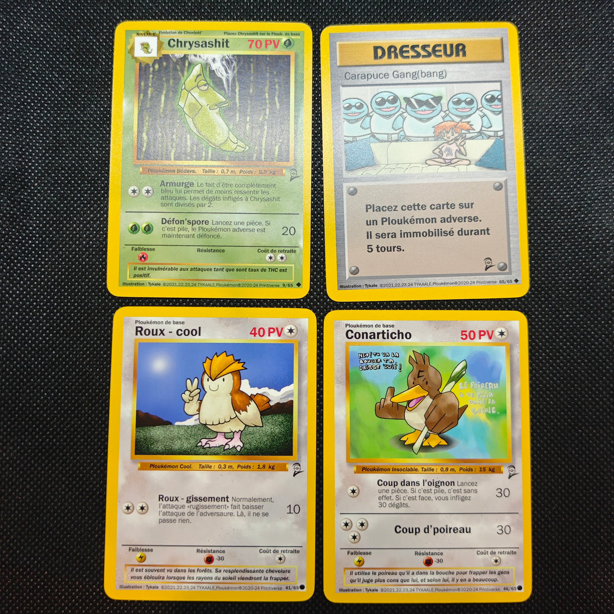 Lot au choix de 4 ou 5 cartes ploukémon