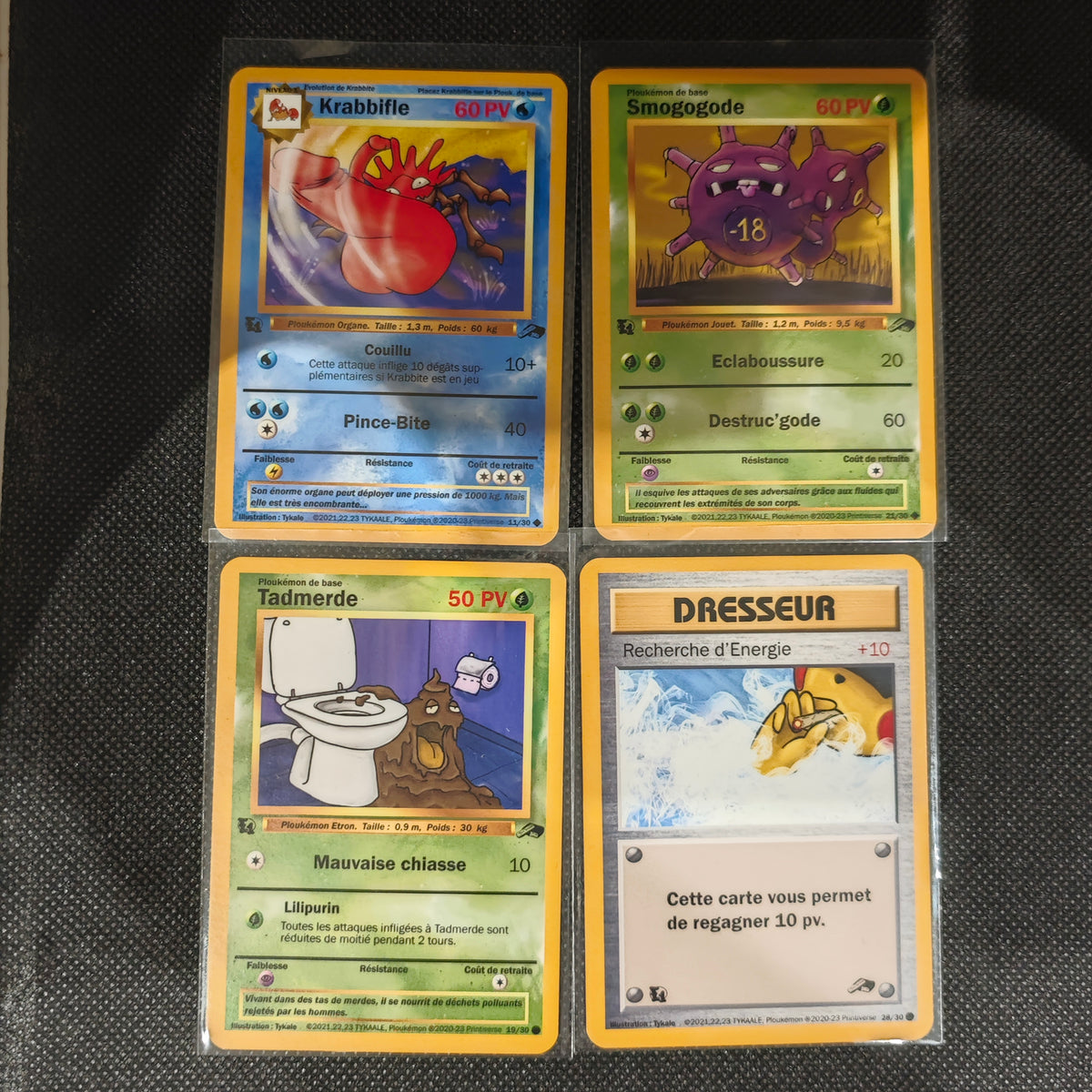 Lot au choix de 4 ou 5 cartes ploukémon