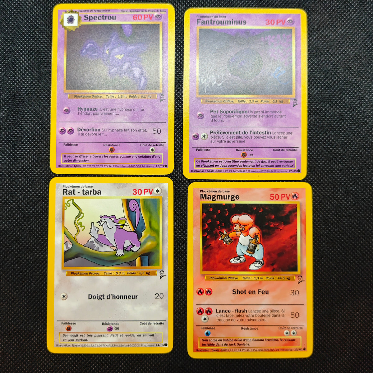 Lot au choix de 4 ou 5 cartes ploukémon