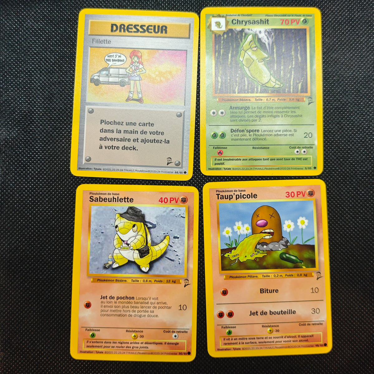Lot au choix de 4 ou 5 cartes ploukémon